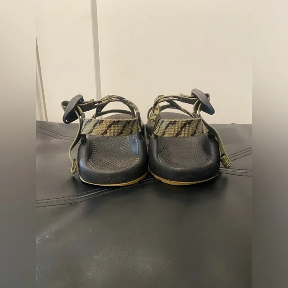 Women’s Chaco zx/1 strappy sandals in green avocado and black geometric size 8 - Picture 4 of 13